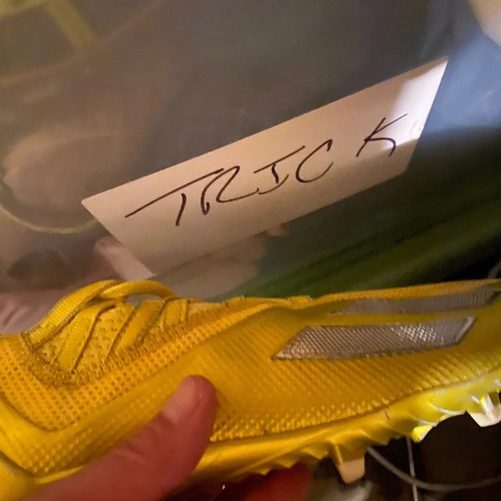 Adidas Adizero Football Cleats Mens 10 Yellow Silver FZ0703 Speed Spikes Sport